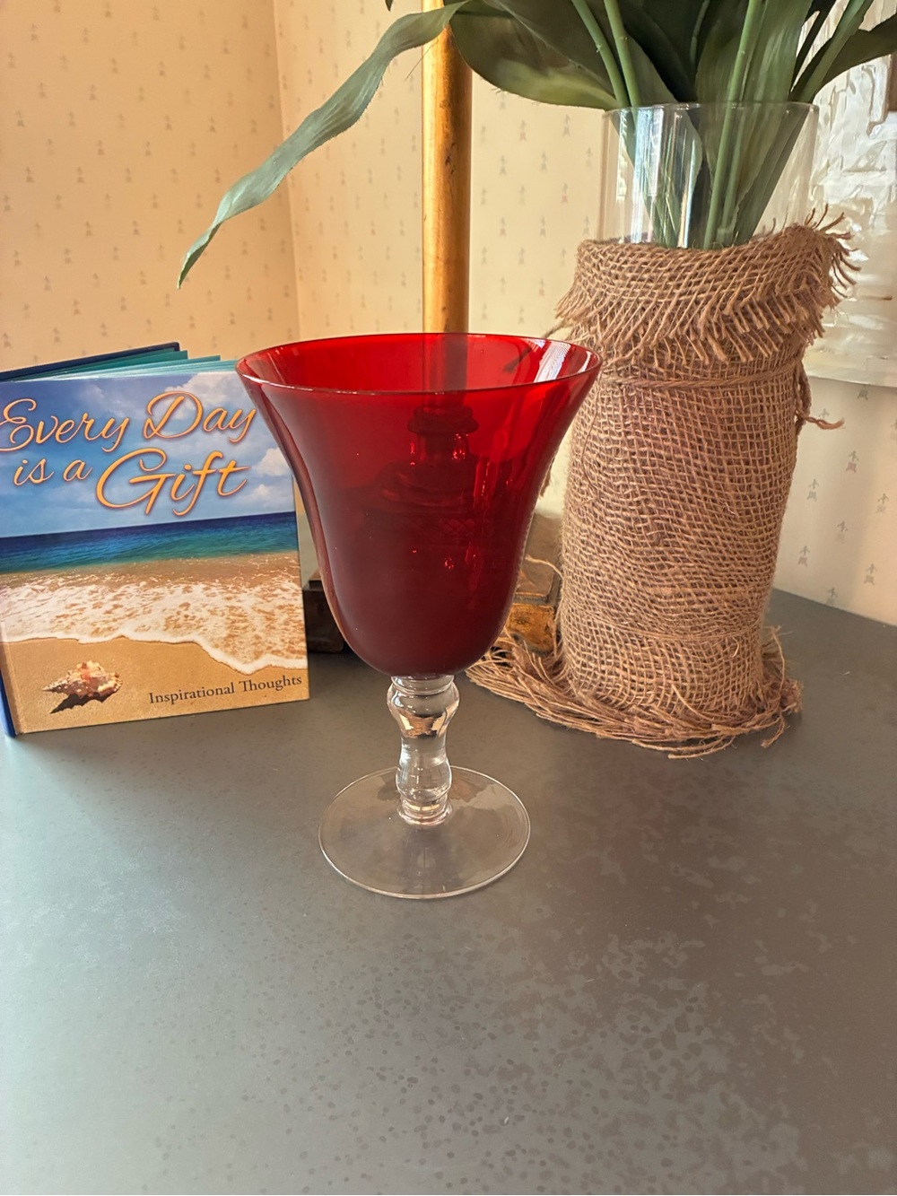 1 Home Essentials RUBY RED Water Goblet, you just need 1 replacement? HERE IT IS